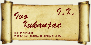 Ivo Kukanjac vizit kartica